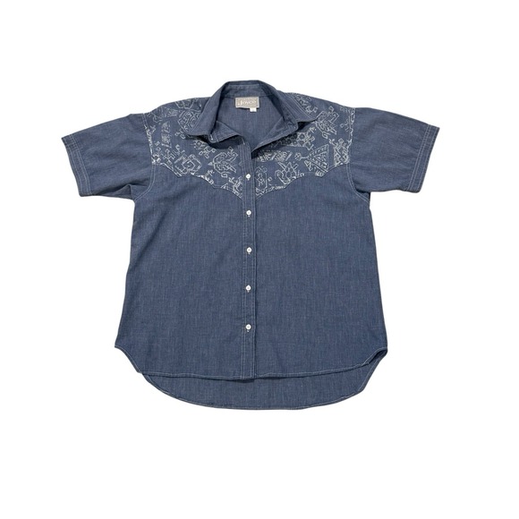 Joyce Tops - Vintage Expressions For Joyce Blouse Lightweight Button Down